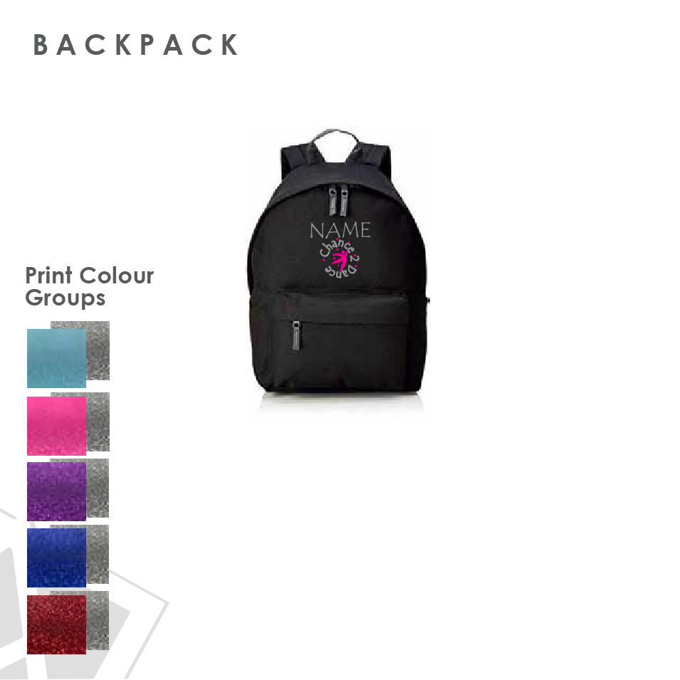 Chance 2 Dance Back Pack